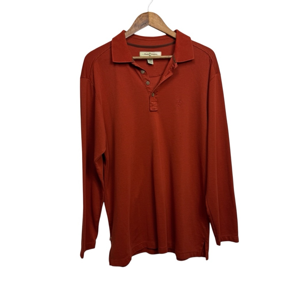 Tommy Bahama Orange Polo Shirt with Soft Fabric and Relaxed Fit